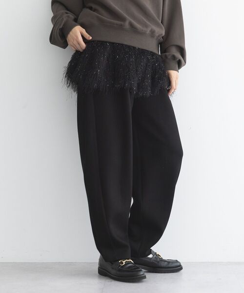 GARAGE OF GOOD CLOTHING（ガレージオブグッドクロージング）の「フェザーショート丈スカート（スカート・レディース・ブラック・FREE）」の6枚目の写真