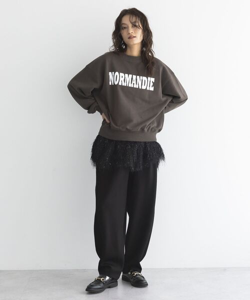 GARAGE OF GOOD CLOTHING（ガレージオブグッドクロージング）の「フェザーショート丈スカート（スカート・レディース・ブラック・FREE）」の9枚目の写真