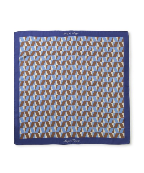 ROPE' PICNIC(ロペピクニック)の「幾何学柄スカーフ 90cm(バンダナ/スカーフ・レディース・ベージュ系その他/ブルー系その他4・FREE)」の3枚目の写真