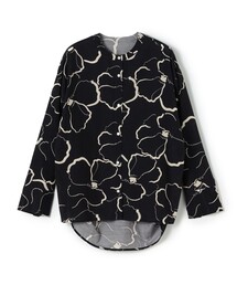 【美品】Ballsey ボールジー ブラウス ブラック 黒 サイズ:S(9号) | 24春夏 ハイゲージジャージー ギャザー ボリューム プルオーバー / ブラウス カーディガン | 半袖 コンパクト ノーカラー ギャザー コットン | トップス【レディース】【中古】 Ballsey（ボールジー）ブラウス 黒 サイズ:36(M位) レディース