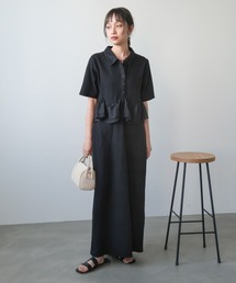Bab（バブ）の「【サイズ展開あり】ウエストフリル衿付カットワンピース（ワンピース）」