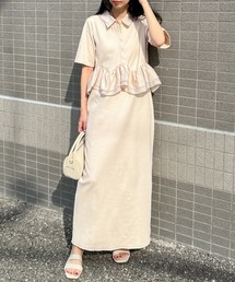 Bab（バブ）の「【サイズ展開あり】ウエストフリル衿付カットワンピース（ワンピース）」
