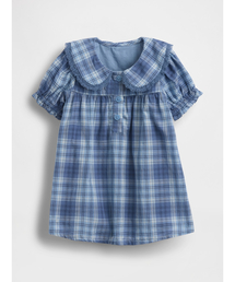 プレイド ラッフルフリル 襟付きワンピース (ベビー)