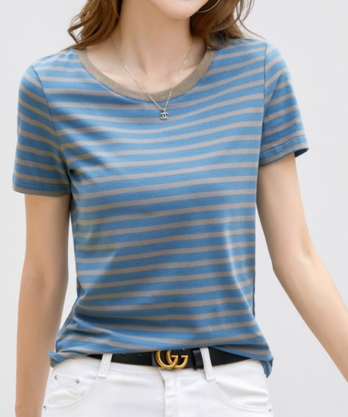 SallyLunn(サリーラン)の「定番ボーダーカットソー(Tシャツ/カットソー・レディース・レッド/ブルー系その他/ピンク系その他/ブルー系その他2・MEDIUM/LARGE)」の8枚目の写真