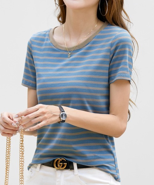 SallyLunn(サリーラン)の「定番ボーダーカットソー(Tシャツ/カットソー・レディース・レッド/ブルー系その他/ピンク系その他/ブルー系その他2・MEDIUM/LARGE)」の10枚目の写真