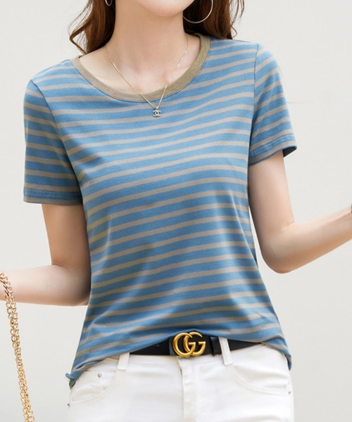 SallyLunn(サリーラン)の「定番ボーダーカットソー(Tシャツ/カットソー・レディース・レッド/ブルー系その他/ピンク系その他/ブルー系その他2・MEDIUM/LARGE)」の11枚目の写真