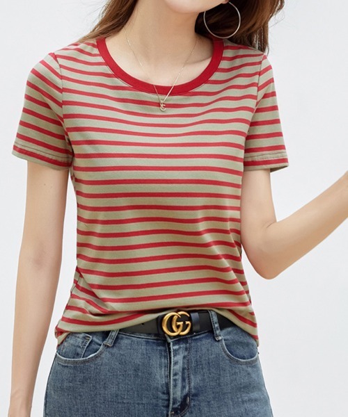 SallyLunn(サリーラン)の「定番ボーダーカットソー(Tシャツ/カットソー・レディース・レッド/ブルー系その他/ピンク系その他/ブルー系その他2・MEDIUM/LARGE)」の17枚目の写真