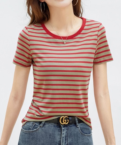 SallyLunn(サリーラン)の「定番ボーダーカットソー(Tシャツ/カットソー・レディース・レッド/ブルー系その他/ピンク系その他/ブルー系その他2・MEDIUM/LARGE)」の18枚目の写真