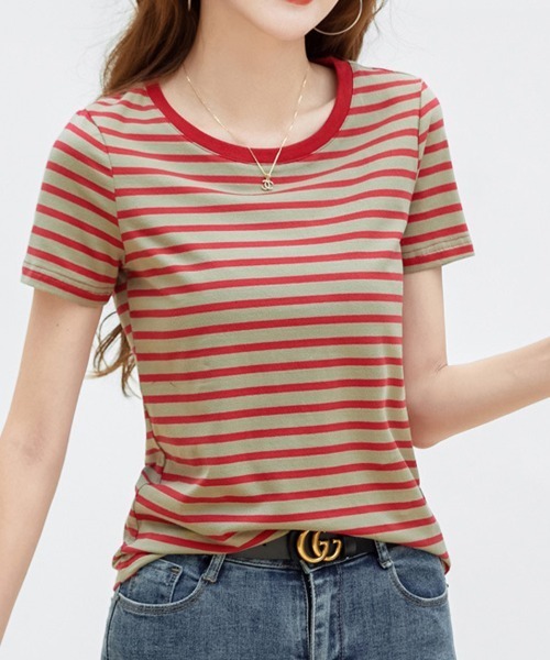 SallyLunn(サリーラン)の「定番ボーダーカットソー(Tシャツ/カットソー・レディース・レッド/ブルー系その他/ピンク系その他/ブルー系その他2・MEDIUM/LARGE)」の19枚目の写真