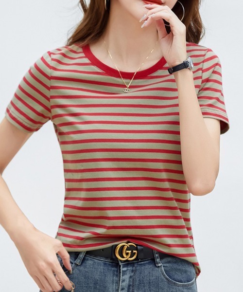 SallyLunn(サリーラン)の「定番ボーダーカットソー(Tシャツ/カットソー・レディース・レッド/ブルー系その他/ピンク系その他/ブルー系その他2・MEDIUM/LARGE)」の20枚目の写真