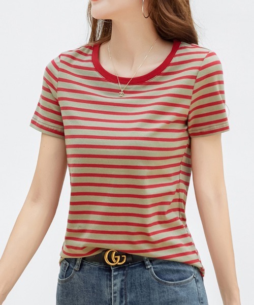 SallyLunn(サリーラン)の「定番ボーダーカットソー(Tシャツ/カットソー・レディース・レッド/ブルー系その他/ピンク系その他/ブルー系その他2・MEDIUM/LARGE)」の21枚目の写真