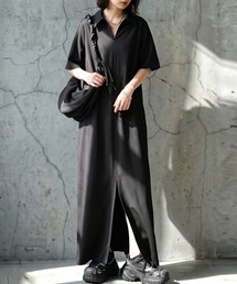 Aライン シャツワンピース