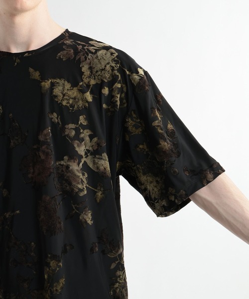 HARE（ハレ）の「フラワージャガードカット(HARE)（Tシャツ/カットソー・メンズ・ブラック/ボルドー・FREE）」の18枚目の写真