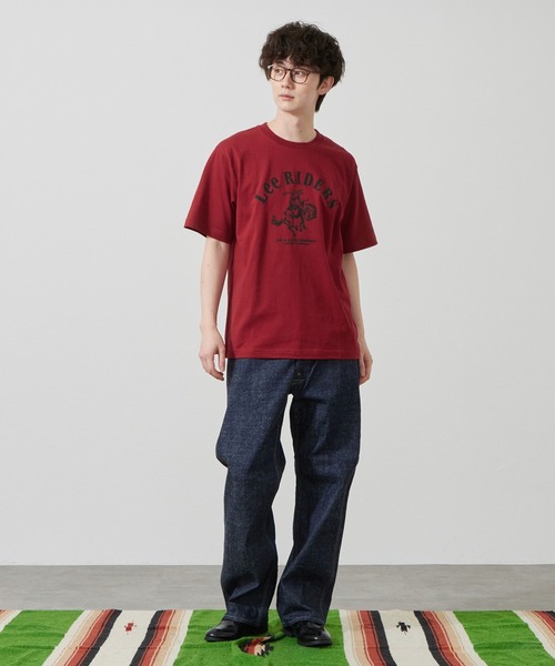 Lee（リー）の「Lee/リー LeeライダースフラッシャープリントTシャツ（Tシャツ/カットソー・メンズ・レッド/ホワイト/チャコール・SMALL/MEDIUM/LARGE/X-LARGE）」の13枚目の写真