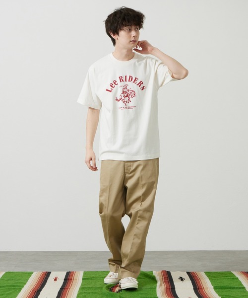 Lee（リー）の「Lee/リー LeeライダースフラッシャープリントTシャツ（Tシャツ/カットソー・メンズ・レッド/ホワイト/チャコール・SMALL/MEDIUM/LARGE/X-LARGE）」の14枚目の写真