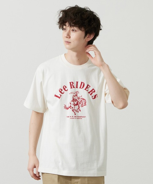 Lee（リー）の「Lee/リー LeeライダースフラッシャープリントTシャツ（Tシャツ/カットソー・メンズ・レッド/ホワイト/チャコール・SMALL/MEDIUM/LARGE/X-LARGE）」の15枚目の写真