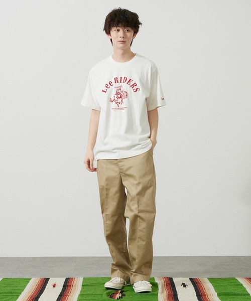 Lee（リー）の「Lee/リー LeeライダースフラッシャープリントTシャツ（Tシャツ/カットソー・メンズ・レッド/ホワイト/チャコール・SMALL/MEDIUM/LARGE/X-LARGE）」の22枚目の写真