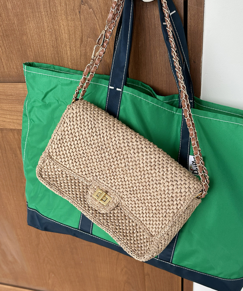 FRAMeWORK（フレームワーク）の「A POINT/アポワン MALALA（かごバッグ・レディース・ネイビー/アイボリー・FREE）」の8枚目の写真