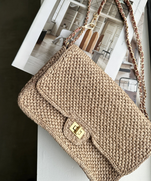 FRAMeWORK（フレームワーク）の「A POINT/アポワン MALALA（かごバッグ・レディース・ネイビー/アイボリー・FREE）」の9枚目の写真