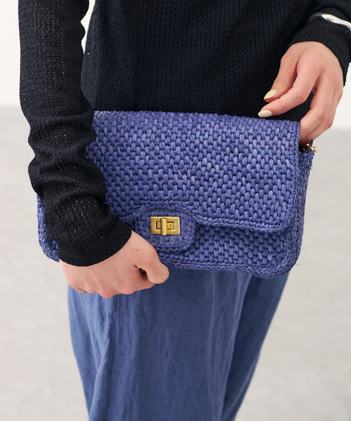 FRAMeWORK（フレームワーク）の「A POINT/アポワン MALALA（かごバッグ・レディース・ネイビー/アイボリー・FREE）」の14枚目の写真