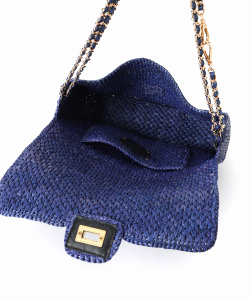 FRAMeWORK（フレームワーク）の「A POINT/アポワン MALALA（かごバッグ・レディース・ネイビー/アイボリー・FREE）」の22枚目の写真