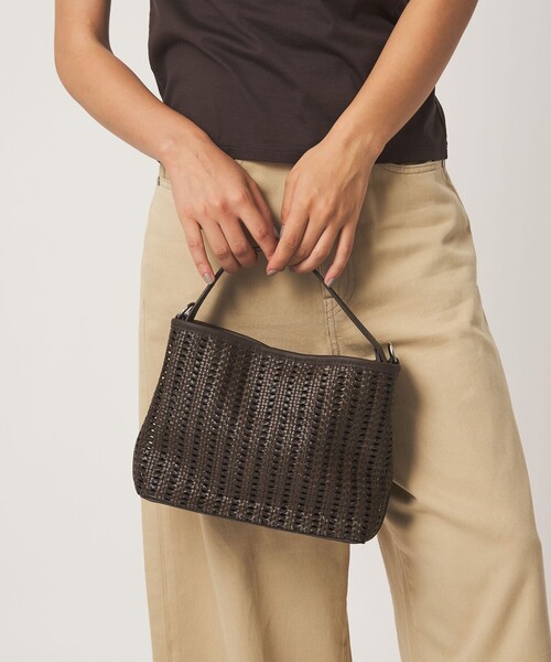 green label relaxing（グリーンレーベルリラクシング）の「メッシュワンハンドルバッグ（ショルダーバッグ・レディース・ブラック/シルバー/ブラウン系・FREE）」の7枚目の写真