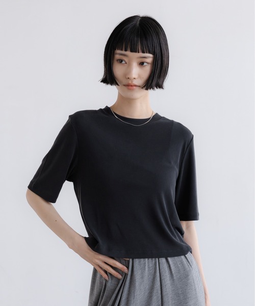 LOWRYS FARM(ローリーズファーム)の「フィブリル5S 638391(Tシャツ/カットソー・レディース・ピンク/ブラック/アイボリー/グレー・FREE)」の3枚目の写真