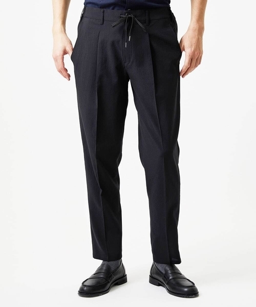 MICHEL KLEIN HOMME (ミッシェルクランオム)の「9分丈セミイージースラックスパンツ(スラックス・メンズ・ブラック/ダークグレー・MEDIUM/LARGE/X-LARGE)」の1枚目の写真