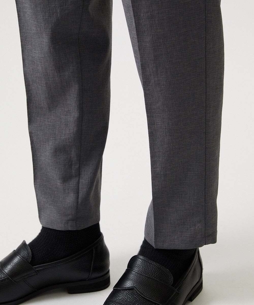 MICHEL KLEIN HOMME (ミッシェルクランオム)の「9分丈セミイージースラックスパンツ(スラックス・メンズ・ブラック/ダークグレー・MEDIUM/LARGE/X-LARGE)」の7枚目の写真