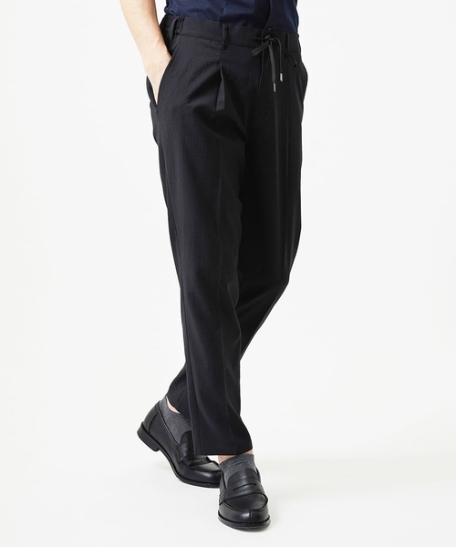 MICHEL KLEIN HOMME (ミッシェルクランオム)の「9分丈セミイージースラックスパンツ(スラックス・メンズ・ブラック/ダークグレー・MEDIUM/LARGE/X-LARGE)」の4枚目の写真