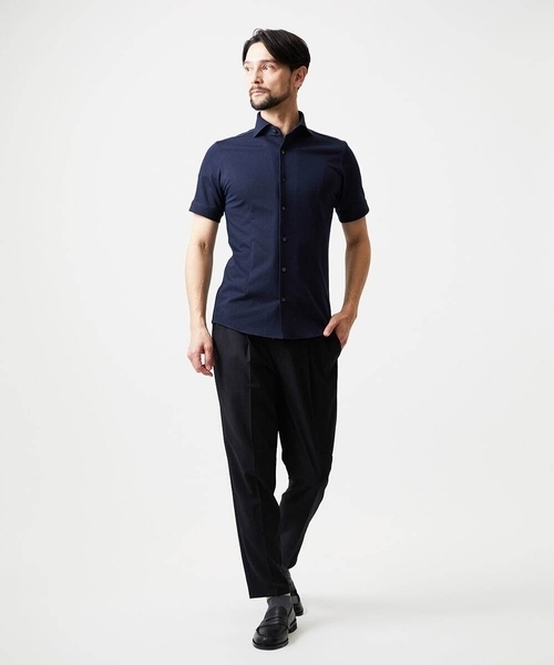 MICHEL KLEIN HOMME (ミッシェルクランオム)の「9分丈セミイージースラックスパンツ(スラックス・メンズ・ブラック/ダークグレー・MEDIUM/LARGE/X-LARGE)」の3枚目の写真