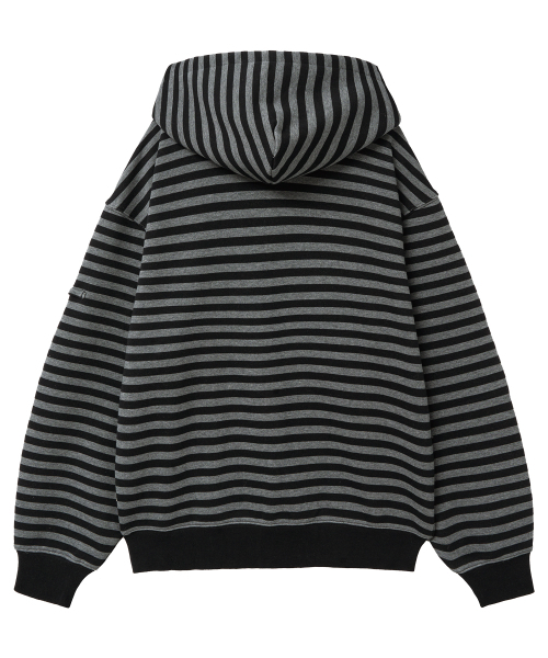 YALE(イェール)の「スモールアーチストライプフードジップアップ_グレー(パーカー・レディース・その他・X-SMALL/SMALL/MEDIUM/LARGE/X-LARGE)」の2枚目の写真