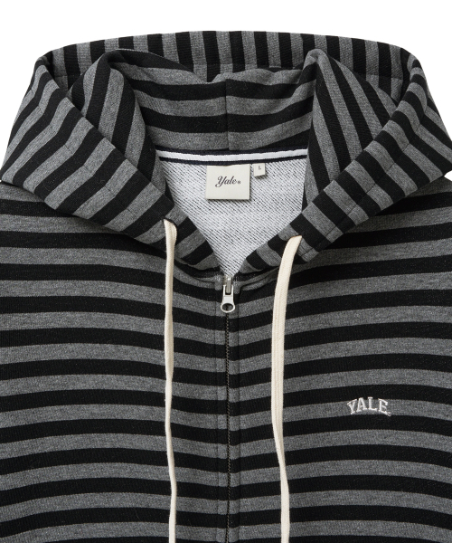 YALE(イェール)の「スモールアーチストライプフードジップアップ_グレー(パーカー・レディース・その他・X-SMALL/SMALL/MEDIUM/LARGE/X-LARGE)」の4枚目の写真