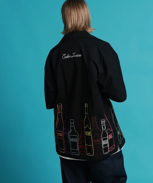 JACKROSE(ジャックローズ)の「YOIDORE 酒ボトル 刺繍シャツ(シャツ/ブラウス・メンズ・ブラック・M/L/XL)」の16枚目の写真