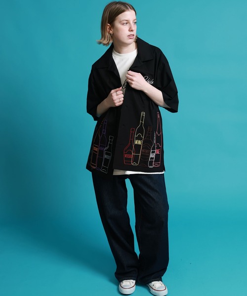 JACKROSE(ジャックローズ)の「YOIDORE 酒ボトル 刺繍シャツ(シャツ/ブラウス・メンズ・ブラック・M/L/XL)」の11枚目の写真