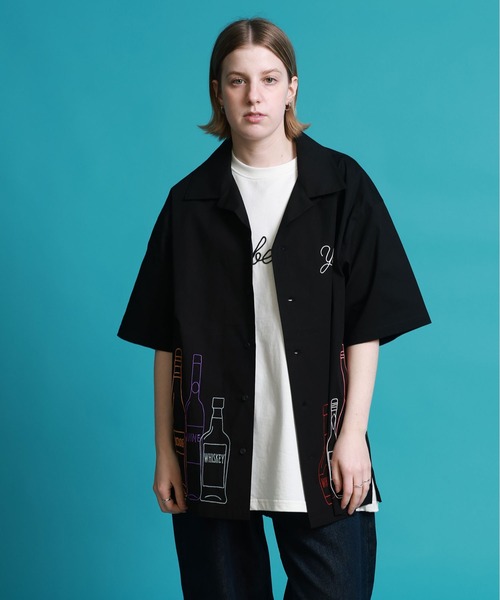 JACKROSE(ジャックローズ)の「YOIDORE 酒ボトル 刺繍シャツ(シャツ/ブラウス・メンズ・ブラック・M/L/XL)」の6枚目の写真