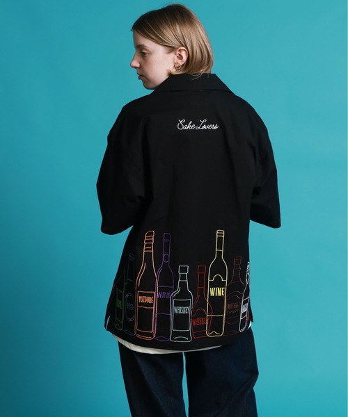 JACKROSE(ジャックローズ)の「YOIDORE 酒ボトル 刺繍シャツ(シャツ/ブラウス・メンズ・ブラック・M/L/XL)」の12枚目の写真