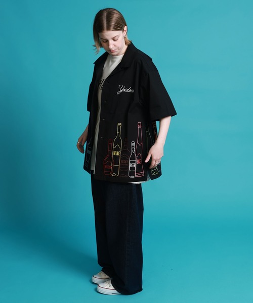 JACKROSE(ジャックローズ)の「YOIDORE 酒ボトル 刺繍シャツ(シャツ/ブラウス・メンズ・ブラック・M/L/XL)」の21枚目の写真