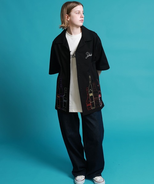 JACKROSE(ジャックローズ)の「YOIDORE 酒ボトル 刺繍シャツ(シャツ/ブラウス・メンズ・ブラック・M/L/XL)」の14枚目の写真