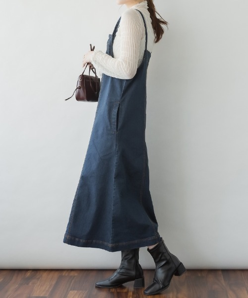 RCD(アールシーディー)の「前ジッパーデニムジャンスカ(デニムスカート・レディース・ワンウォッシュ/ネイビー・M/L/LL)」の8枚目の写真