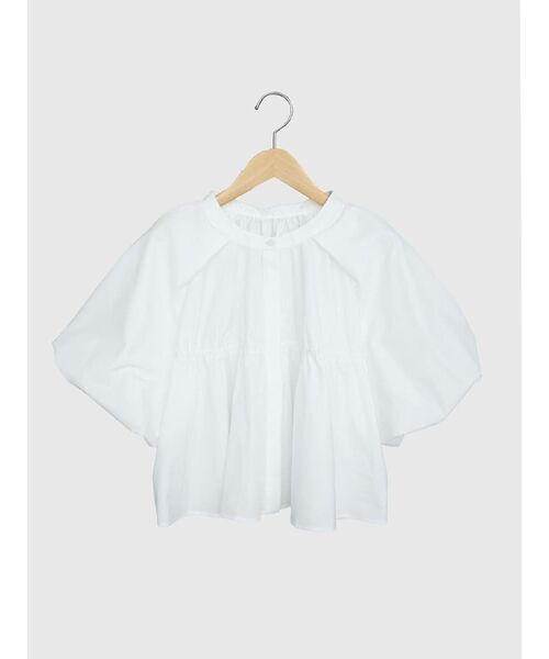 FIKA.(フィーカ)の「Cropped volume-sleeve blouse(シャツ/ブラウス・レディース・オフホワイト/イエロー系その他4/ブラック・FREE)」の5枚目の写真