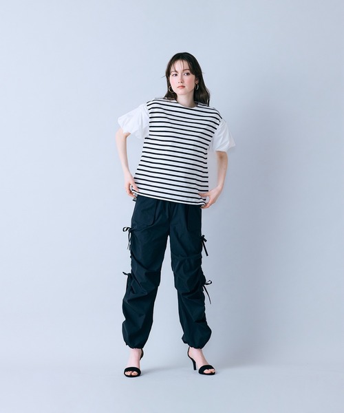 Audie a Muses(オーディアミューズ)の「サイドリボンカーゴパンツ(カーゴパンツ・レディース・ブラウン/ブラック・38/36/42)」の7枚目の写真