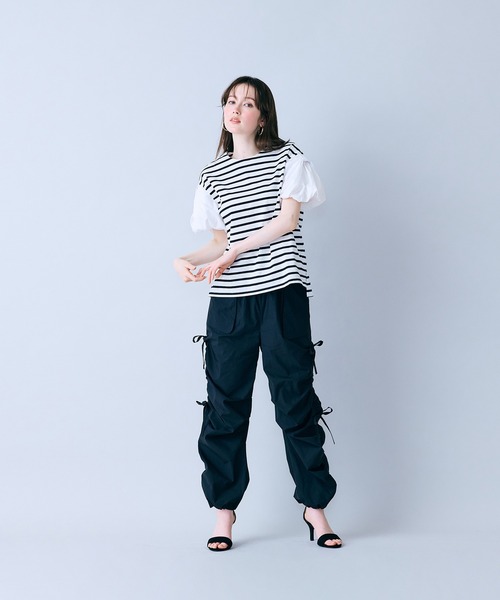 Audie a Muses(オーディアミューズ)の「サイドリボンカーゴパンツ(カーゴパンツ・レディース・ブラウン/ブラック・38/36/42)」の8枚目の写真