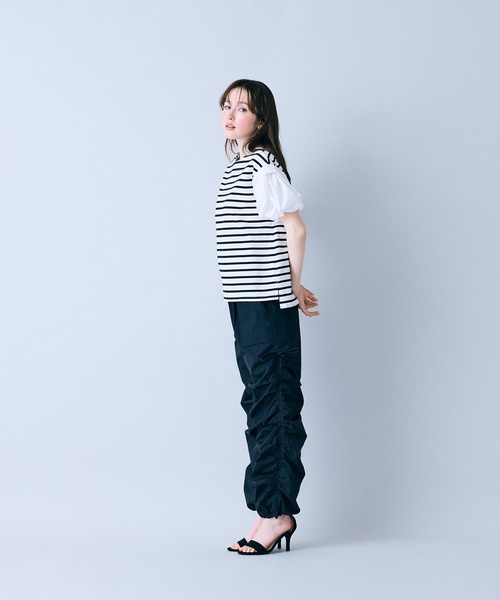 Audie a Muses(オーディアミューズ)の「サイドリボンカーゴパンツ(カーゴパンツ・レディース・ブラウン/ブラック・38/36/42)」の10枚目の写真