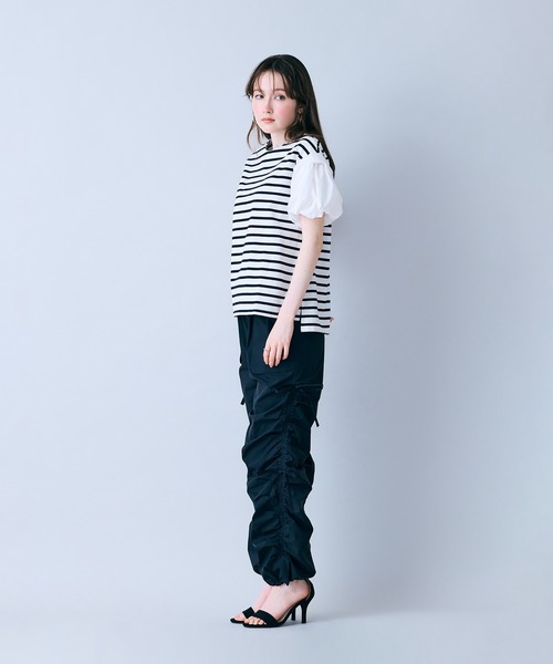 Audie a Muses(オーディアミューズ)の「サイドリボンカーゴパンツ(カーゴパンツ・レディース・ブラウン/ブラック・38/36/42)」の9枚目の写真