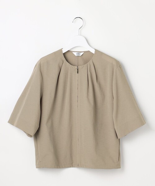 J.PRESS Ladies(J.プレス レディス)の「【季節の変わり目に】アキハ BREEZE COOL ノーカラー ブルゾン(ブルゾン・レディース・ライトグレー系/グレー系/ブラウン系・XS)」の14枚目の写真
