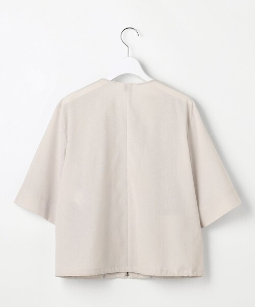 J.PRESS Ladies(J.プレス レディス)の「【季節の変わり目に】アキハ BREEZE COOL ノーカラー ブルゾン(ブルゾン・レディース・ライトグレー系/グレー系/ブラウン系・XS)」の16枚目の写真