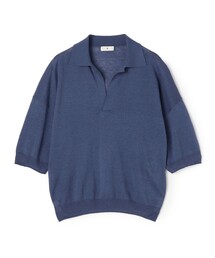 リネンコットン スキッパープルオーバー
