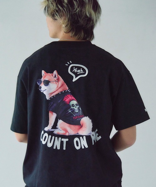 JACKROSE(ジャックローズ)の「JE-Back/DOG&CAT.Nikukyu-SSTEE(Tシャツ/カットソー・メンズ・ホワイト/ブラック系2/ホワイト系2/ブラック・S/M/L)」の3枚目の写真