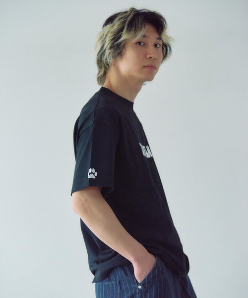 JACKROSE(ジャックローズ)の「JE-Back/DOG&CAT.Nikukyu-SSTEE(Tシャツ/カットソー・メンズ・ホワイト/ブラック系2/ホワイト系2/ブラック・S/M/L)」の5枚目の写真